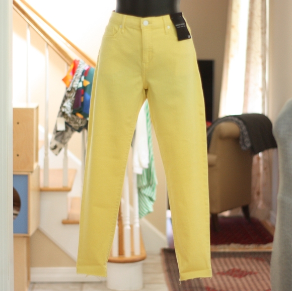 BANANA REPUBLIC Yellow Mid Rise Skinny Jeans - Picture 1 of 6